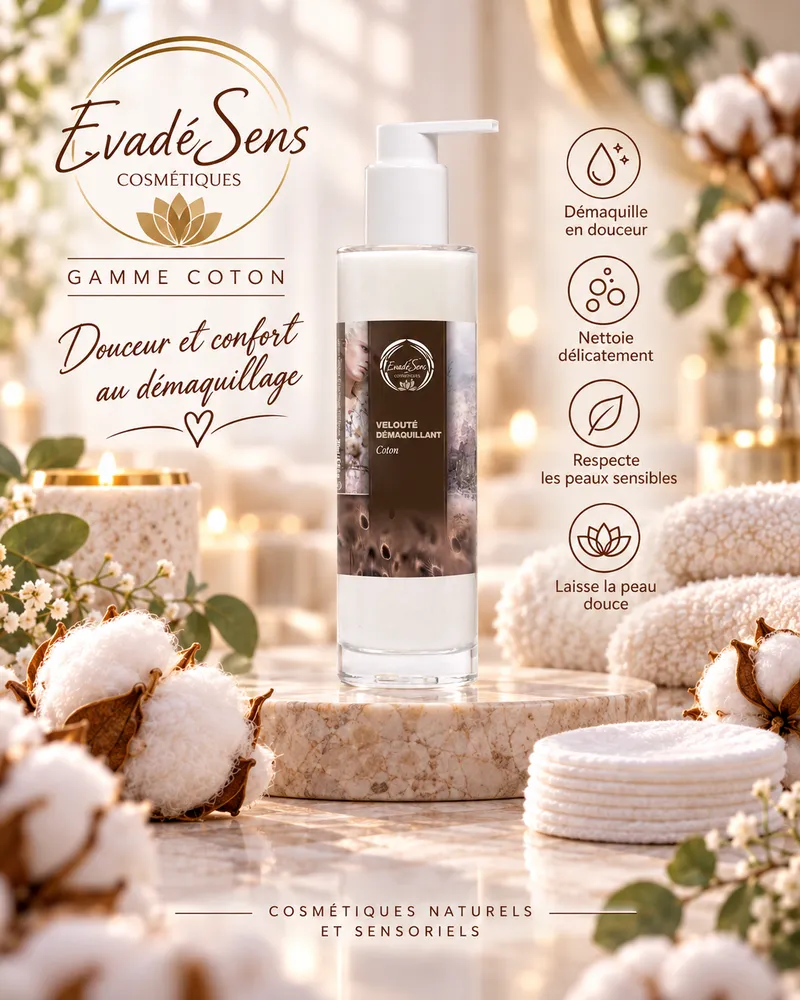 Velouté Démaquillant 200 mL Gamme Coton (tous types de peaux)