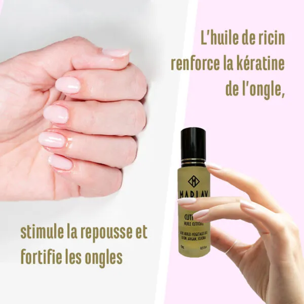 Roll-on Cutic’oil – Huile cuticules 15 ML – Bio Solution miracle pour de beaux ongles en pleine santé.