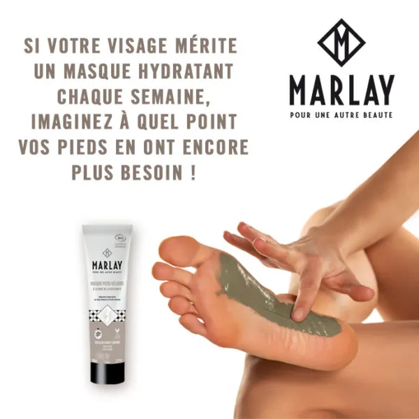 Masque Pieds Velours 100 ml – A la boue de la Mer Morte – Certifié Bio Réparation intense des pieds secs et traitement des crevasses