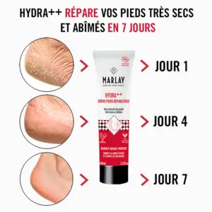 Crème Pieds Hydra++ Réparation Intense – Certifiée Bio – 100 ml Crème de nuit ultra hydratante - Nutrition réparatrice